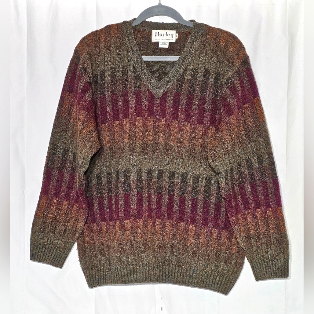 Harley of Scotland Men's Merino Wool Sweater.